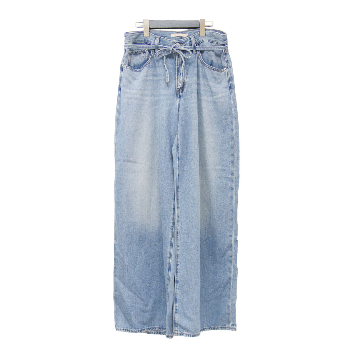 26春夏 XL STRAIGHT バギー デニムパンツ / A8701-0042 / ワイド ストレート ウエストベルト コットン