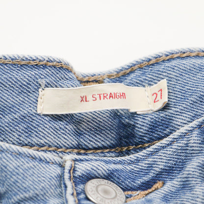 26春夏 XL STRAIGHT バギー デニムパンツ / A8701-0042 / ワイド ストレート ウエストベルト コットン