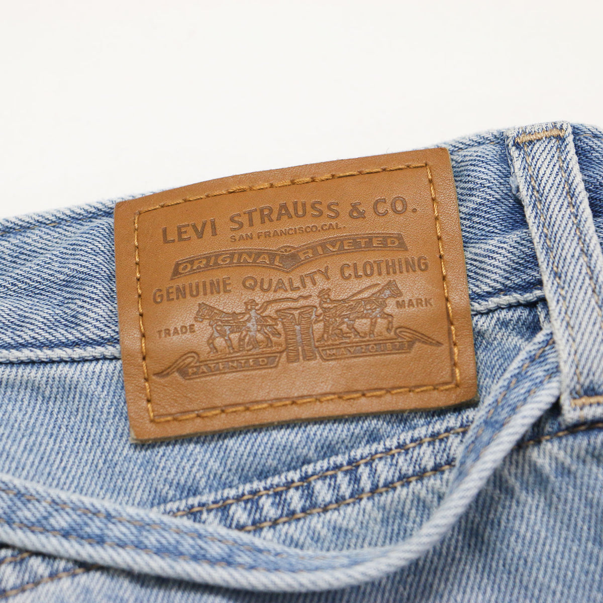 26春夏 XL STRAIGHT バギー デニムパンツ / A8701-0042 / ワイド ストレート ウエストベルト コットン