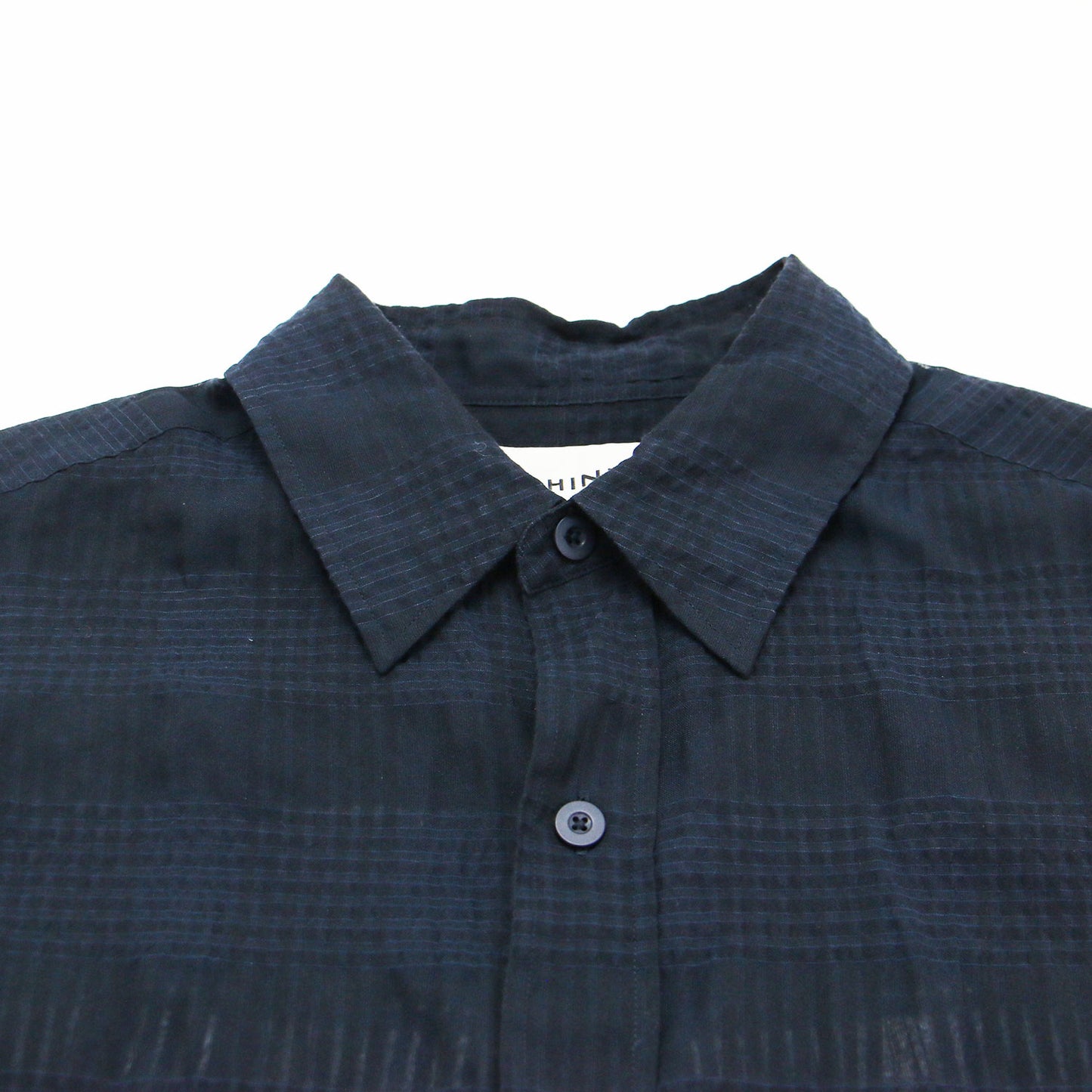 24春夏 シアー ワイド シャツ / SHEER WIDE SHIRTS ブラウス レギュラーカラー 半袖 チェック柄 コットン