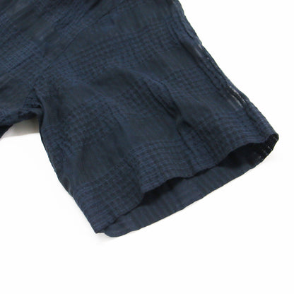 24春夏 シアー ワイド シャツ / SHEER WIDE SHIRTS ブラウス レギュラーカラー 半袖 チェック柄 コットン