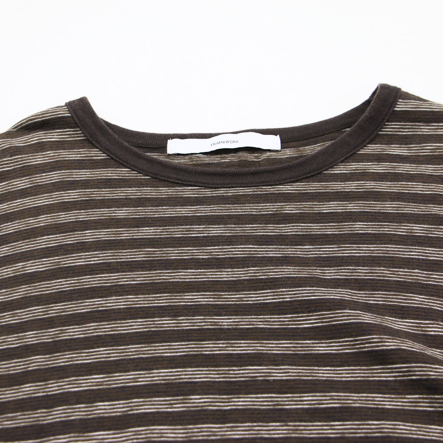 25春夏 マルチボーダー 長袖 Tシャツ / カットソー ロングスリーブ クルーネック コットン