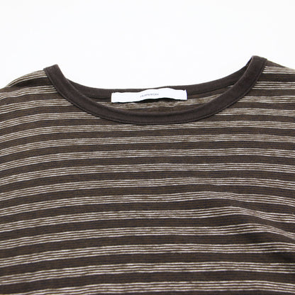 25春夏 マルチボーダー 長袖 Tシャツ / カットソー ロングスリーブ クルーネック コットン