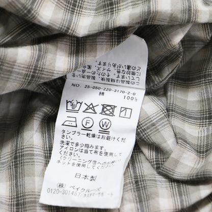 25春夏 チェック ドライ ワッシャー シャツ / 長袖 レギュラーカラー コットン