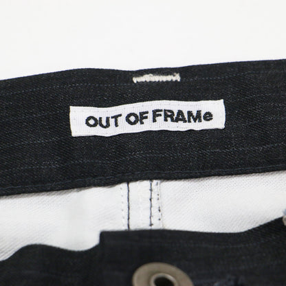 24春夏 OUT OF FRAMe デニム ドッキング ミニ スカート / 台形 カットオフ コットン