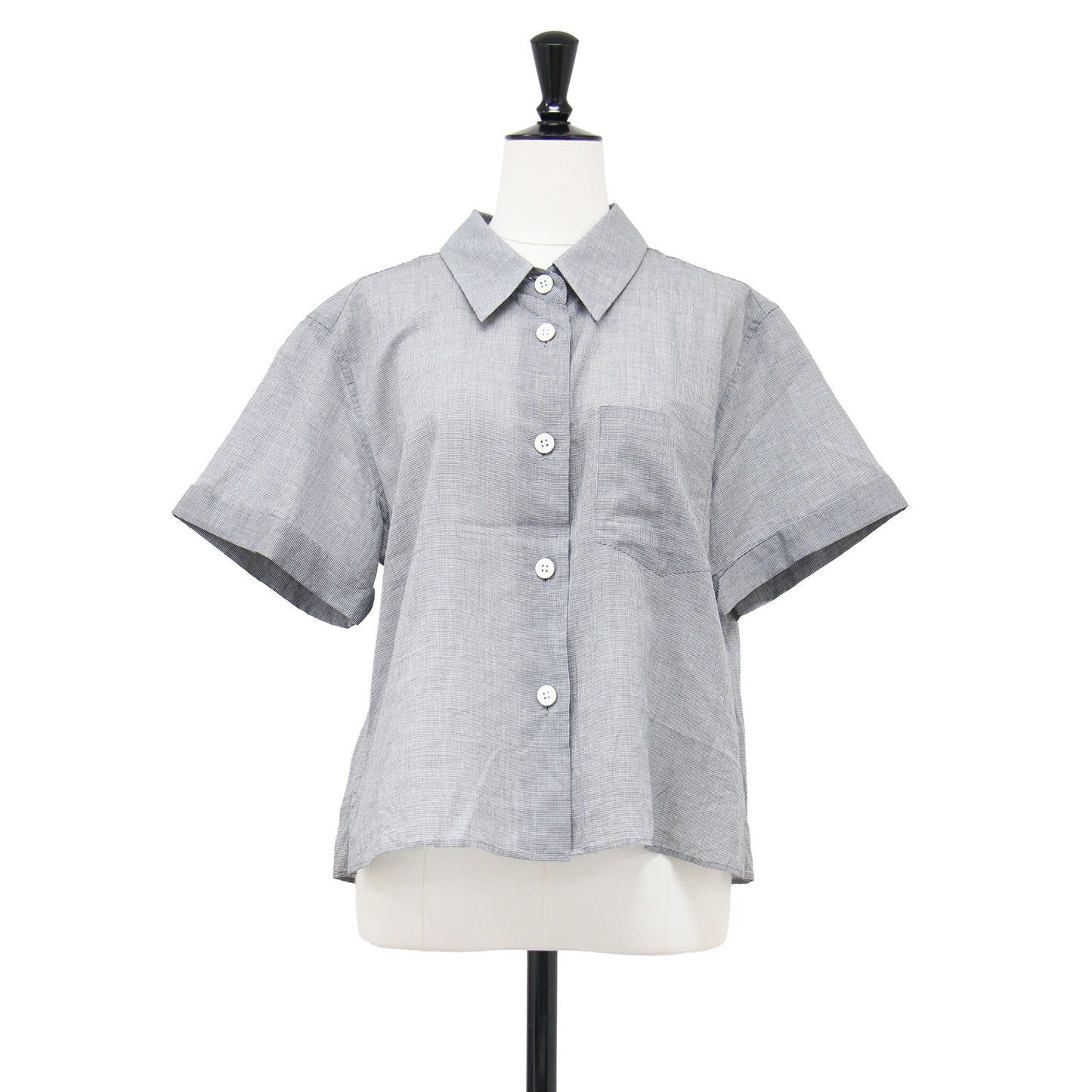 26春夏 ソフト コットン チェック シャツ / SOFT COTTON CHECK SHIRT プルオーバー ショート丈 半袖 総柄 薄手 バックヨーク ウォッシャブル