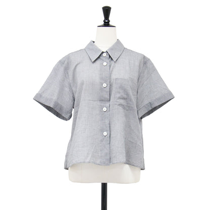 26春夏 ソフト コットン チェック シャツ / SOFT COTTON CHECK SHIRT プルオーバー ショート丈 半袖 総柄 薄手 バックヨーク ウォッシャブル