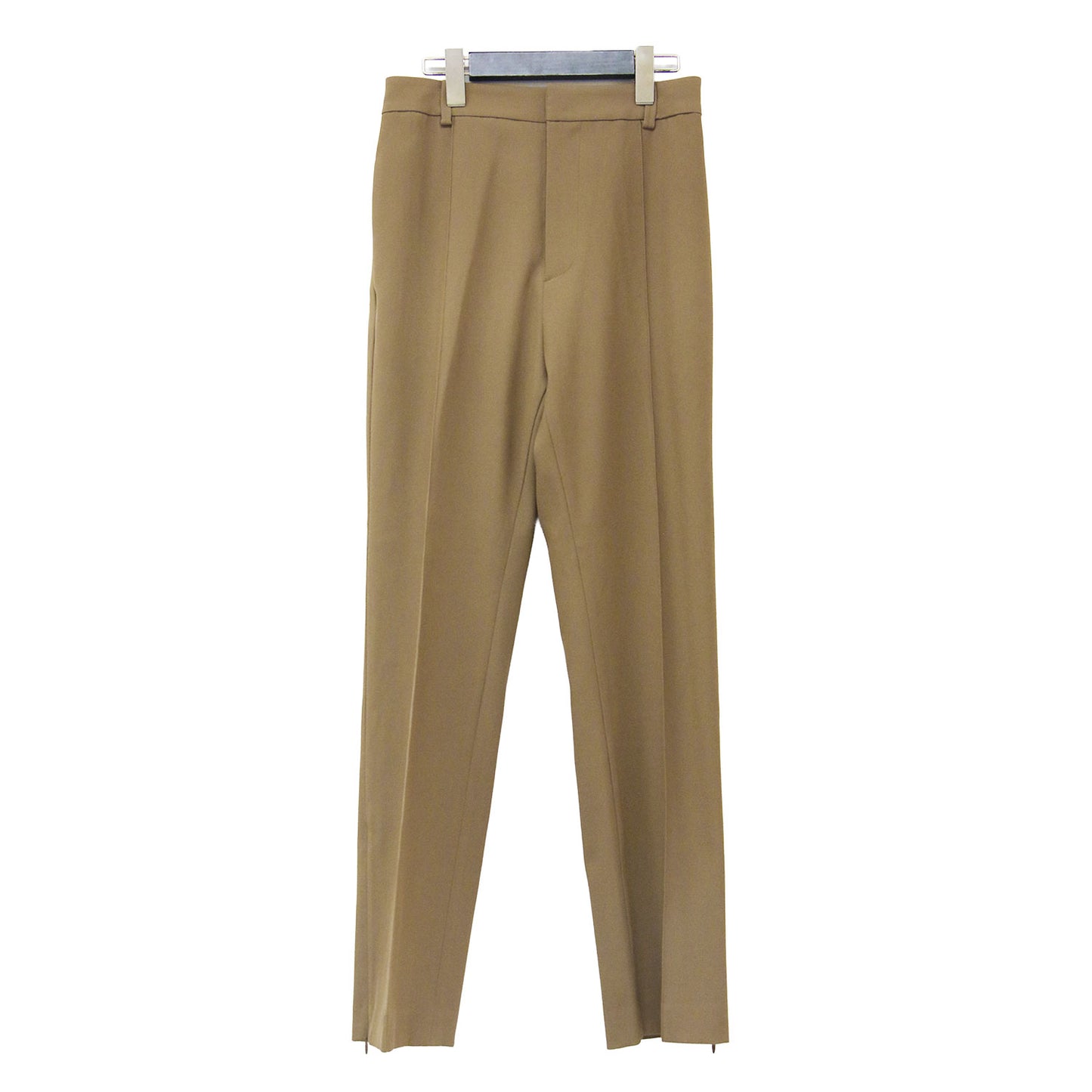 サイドジップ テーパードパンツ / Side Zip Pants センタープレス ギャザー スリット