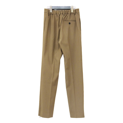 サイドジップ テーパードパンツ / Side Zip Pants センタープレス ギャザー スリット