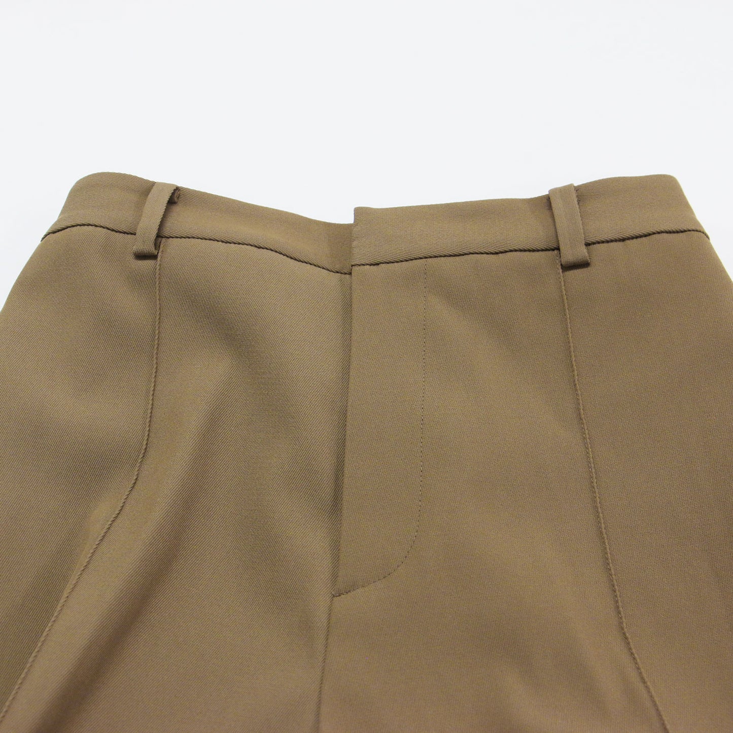 サイドジップ テーパードパンツ / Side Zip Pants センタープレス ギャザー スリット
