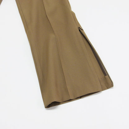 サイドジップ テーパードパンツ / Side Zip Pants センタープレス ギャザー スリット