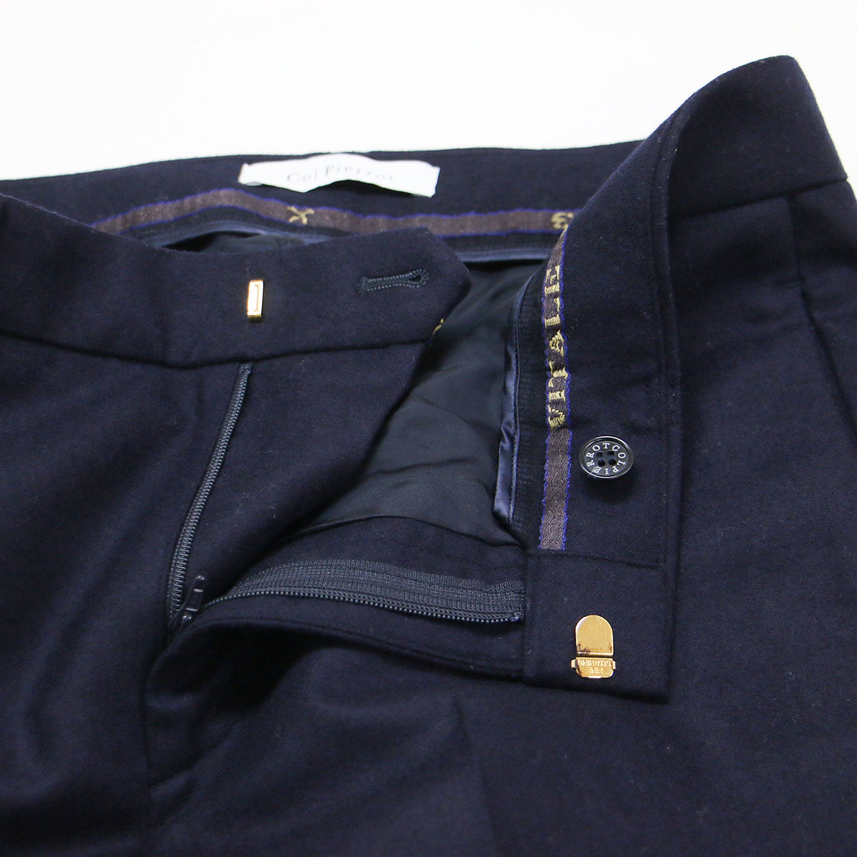 CANONICO ウール センタープレス パンツ / スラックス セミフレア