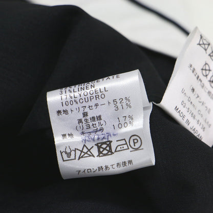 タック ショートパンツ / ワイド 五分丈 Aライン 光沢 リネン ウォッシャブル