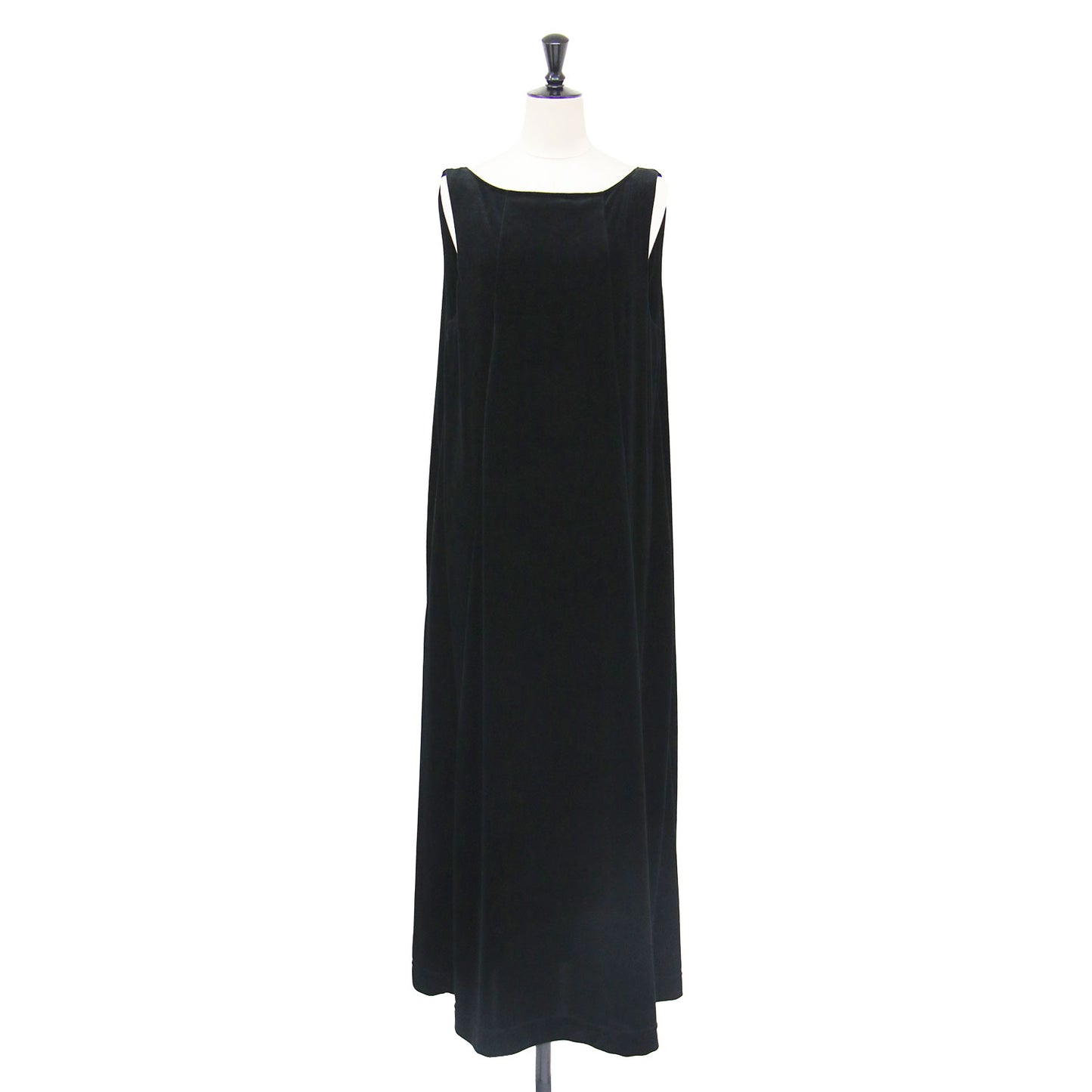 24春夏 2WAY ベロア ロングワンピース / VELVET OPEN BACK DRESS ドレス ノースリーブ フレア