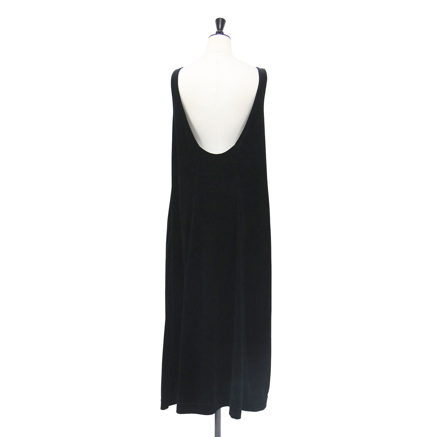 24春夏 2WAY ベロア ロングワンピース / VELVET OPEN BACK DRESS ドレス ノースリーブ フレア