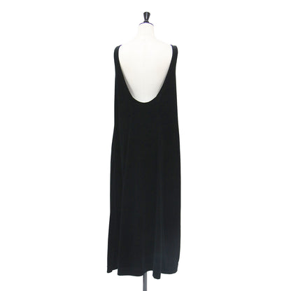 24春夏 2WAY ベロア ロングワンピース / VELVET OPEN BACK DRESS ドレス ノースリーブ フレア