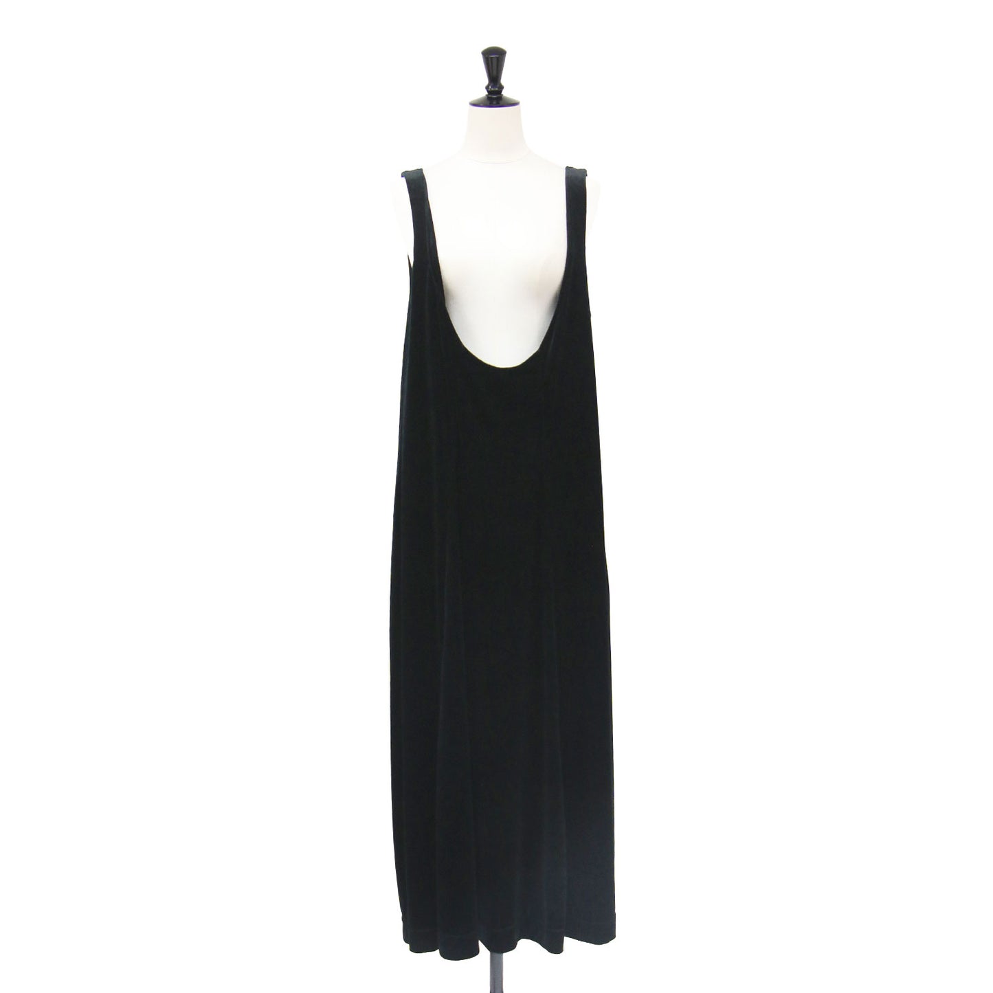 24春夏 2WAY ベロア ロングワンピース / VELVET OPEN BACK DRESS ドレス ノースリーブ フレア