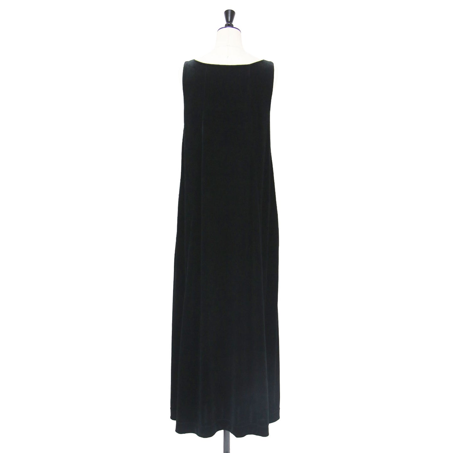 24春夏 2WAY ベロア ロングワンピース / VELVET OPEN BACK DRESS ドレス ノースリーブ フレア