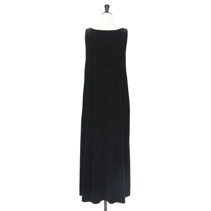 24春夏 2WAY ベロア ロングワンピース / VELVET OPEN BACK DRESS ドレス ノースリーブ フレア