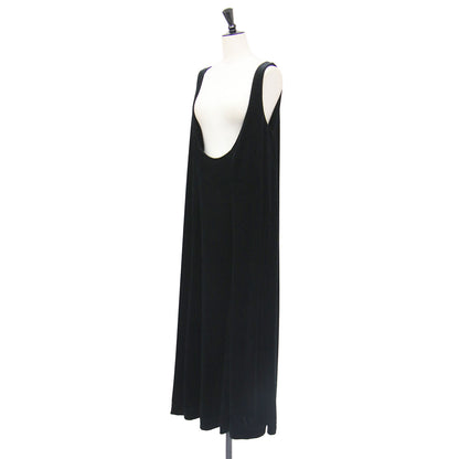 24春夏 2WAY ベロア ロングワンピース / VELVET OPEN BACK DRESS ドレス ノースリーブ フレア