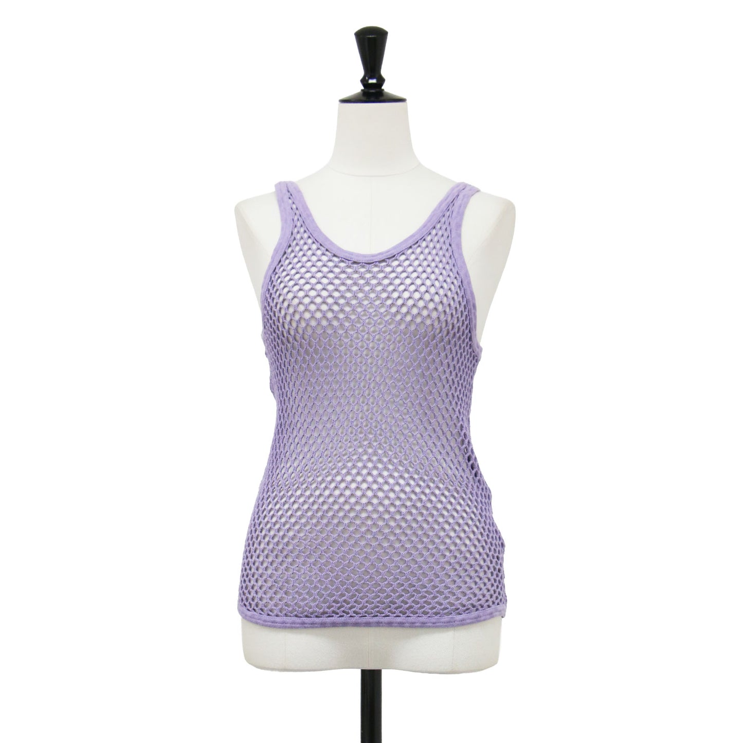 コットン メッシュ タンクトップ / Mesh Tanktop ノースリーブ Uネック コンパクト