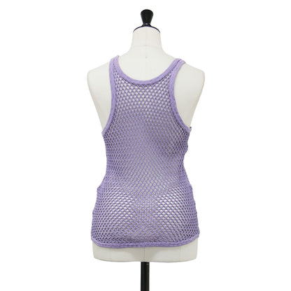 コットン メッシュ タンクトップ / Mesh Tanktop ノースリーブ Uネック コンパクト