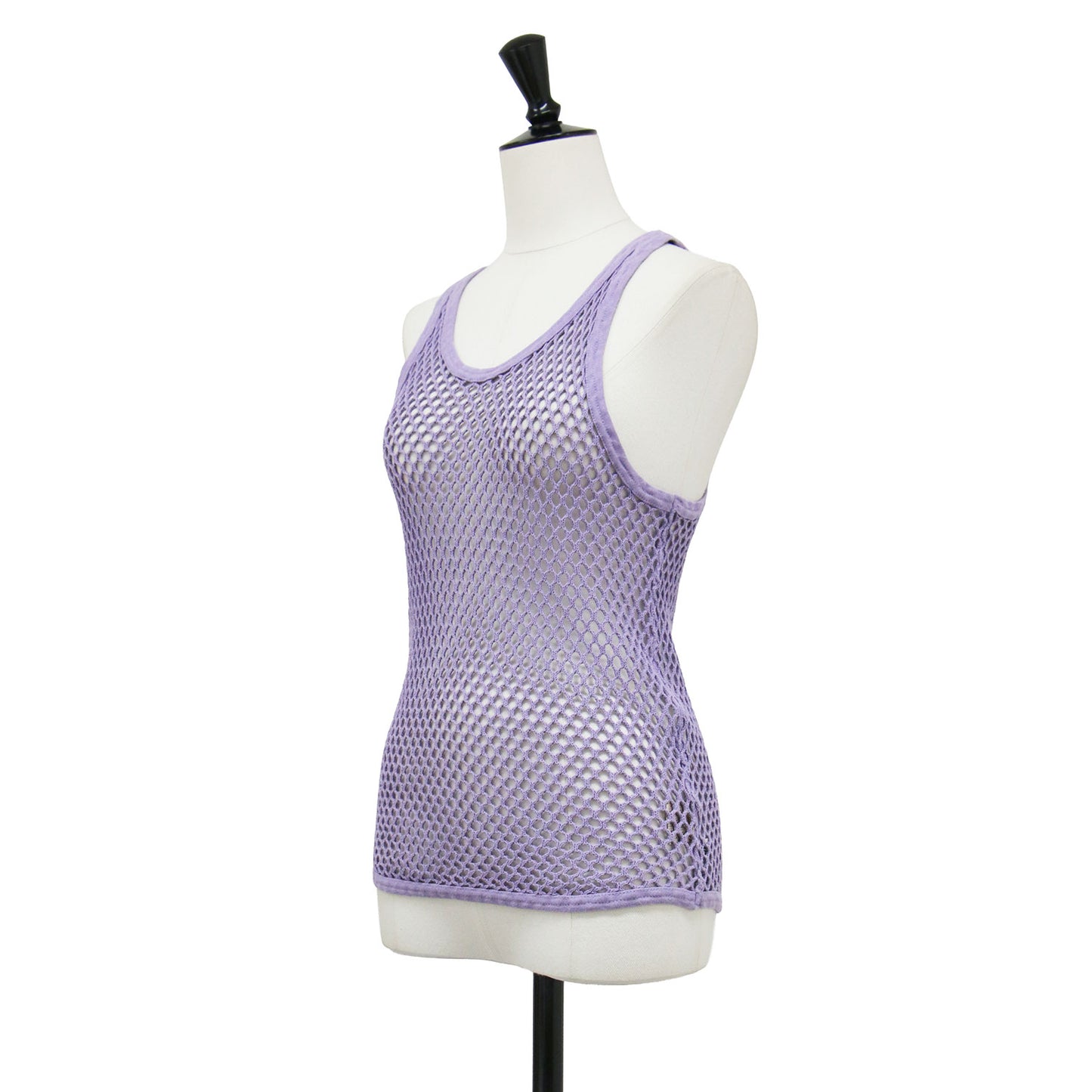 コットン メッシュ タンクトップ / Mesh Tanktop ノースリーブ Uネック コンパクト