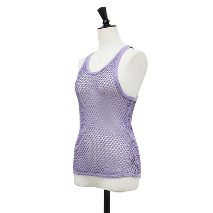 コットン メッシュ タンクトップ / Mesh Tanktop ノースリーブ Uネック コンパクト