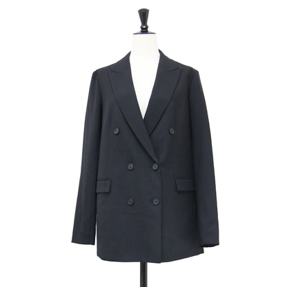24秋冬 ウール 2WAY ストレッチ ダブルブレストジャケット / スーツ 長袖 ワイド スリット