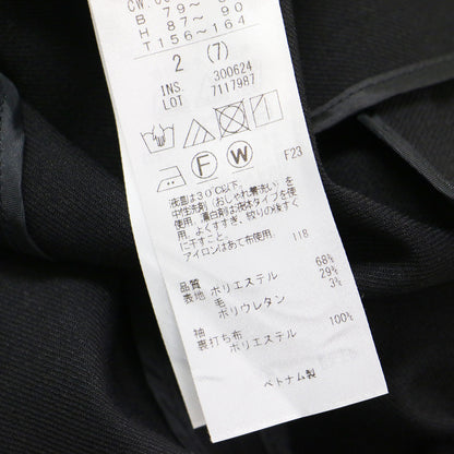 24秋冬 ウール 2WAY ストレッチ ダブルブレストジャケット / スーツ 長袖 ワイド スリット