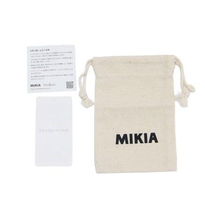 × MIKIA 別注 ムーカイト ネックレス / mookaite 40 チョーカー ラウンド メタルパーツ ロゴ 天然石 シルク