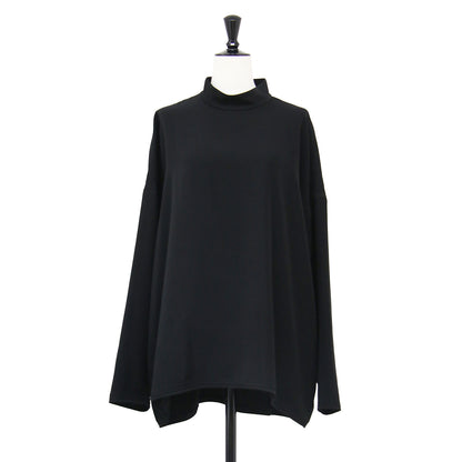 26春夏 ハイネック ワイド プルオーバー/ HIGH-NECK WIDE PULLOVER 長袖 チュニック丈 バックファスナー