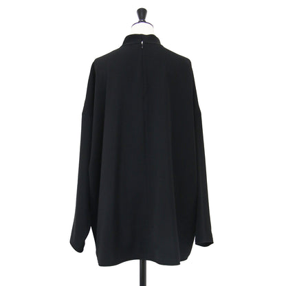 26春夏 ハイネック ワイド プルオーバー/ HIGH-NECK WIDE PULLOVER 長袖 チュニック丈 バックファスナー