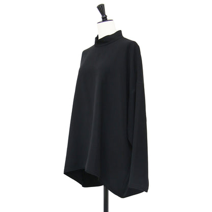 26春夏 ハイネック ワイド プルオーバー/ HIGH-NECK WIDE PULLOVER 長袖 チュニック丈 バックファスナー