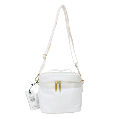 × 神崎恵さん コラボ 23春夏 バニティ ショルダー バッグ / VANITY SHOULDER BAG ポーチ スクエア型 2WAY ワンハンドル クロスボディ キルティング ダブルファスナー