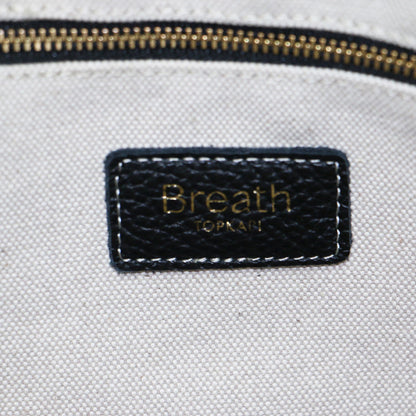 オーガニック キャンバス バッグ / Breath トートバッグ バケツ型 ダブルハンドル スナップボタン フラップ 2WAY ステッチ レザー