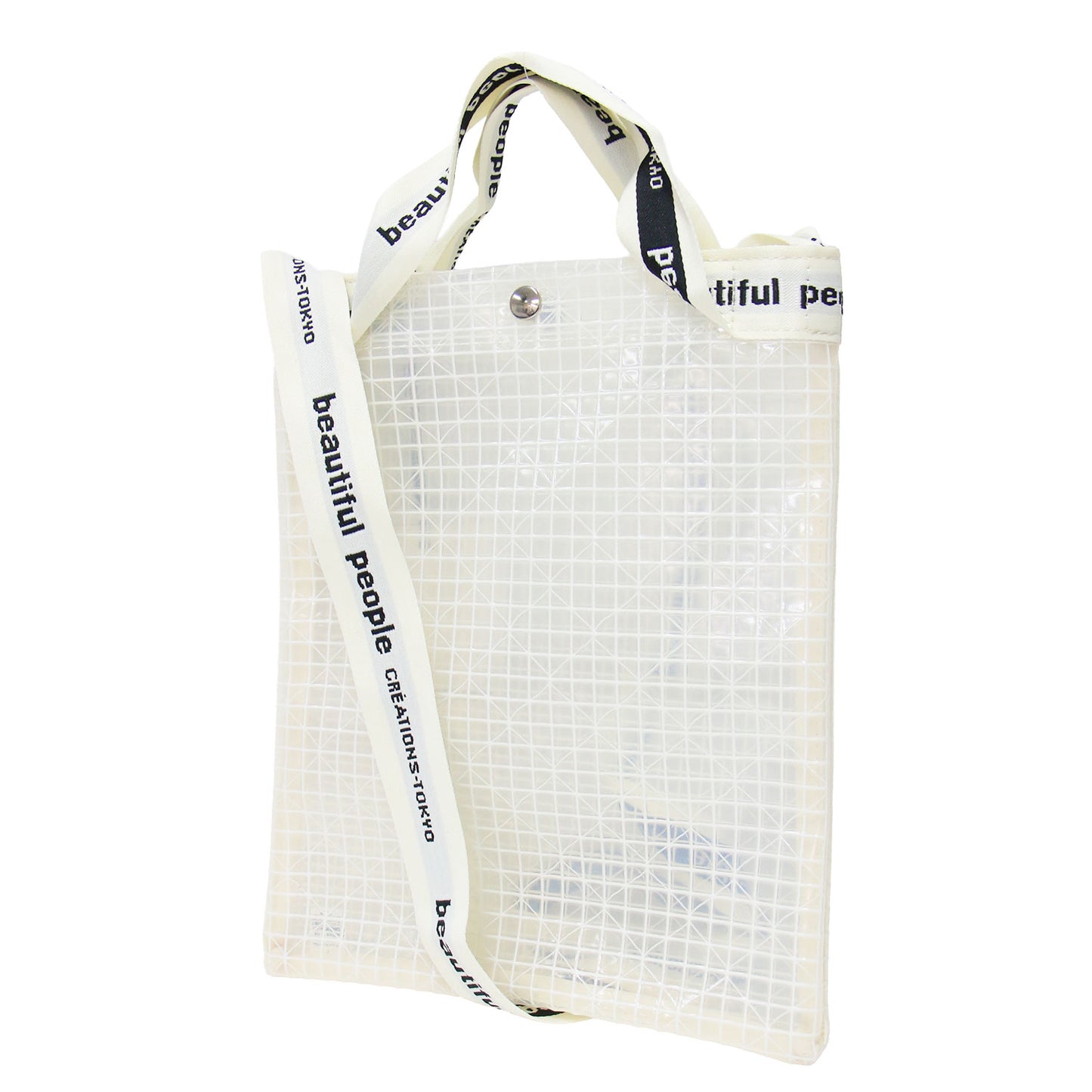 プレイド ビニール ロゴ テープ サコッシュ バッグ/ plaid vinyl logo tape sacoshe bag 1000611929 ショルダー クロスボディ スクエア型 ダブルハンドル 2WAY スナップボタン