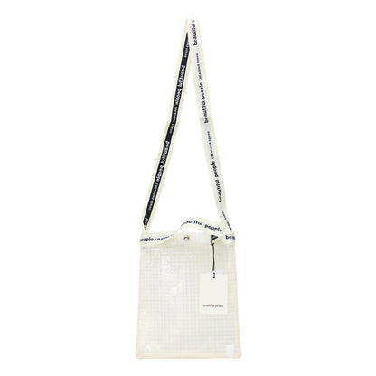 プレイド ビニール ロゴ テープ サコッシュ バッグ/ plaid vinyl logo tape sacoshe bag 1000611929 ショルダー クロスボディ スクエア型 ダブルハンドル 2WAY スナップボタン