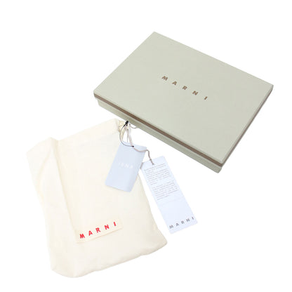 ショルダー付き ロングウォレット / 長財布 肩掛け ロゴ 牛革