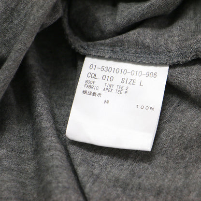 25秋冬 コットン スリムフィット ショートスリーブ Tシャツ / Apex Tee P プルオーバー 半袖 コンパクト クルーネック 微光沢 無地