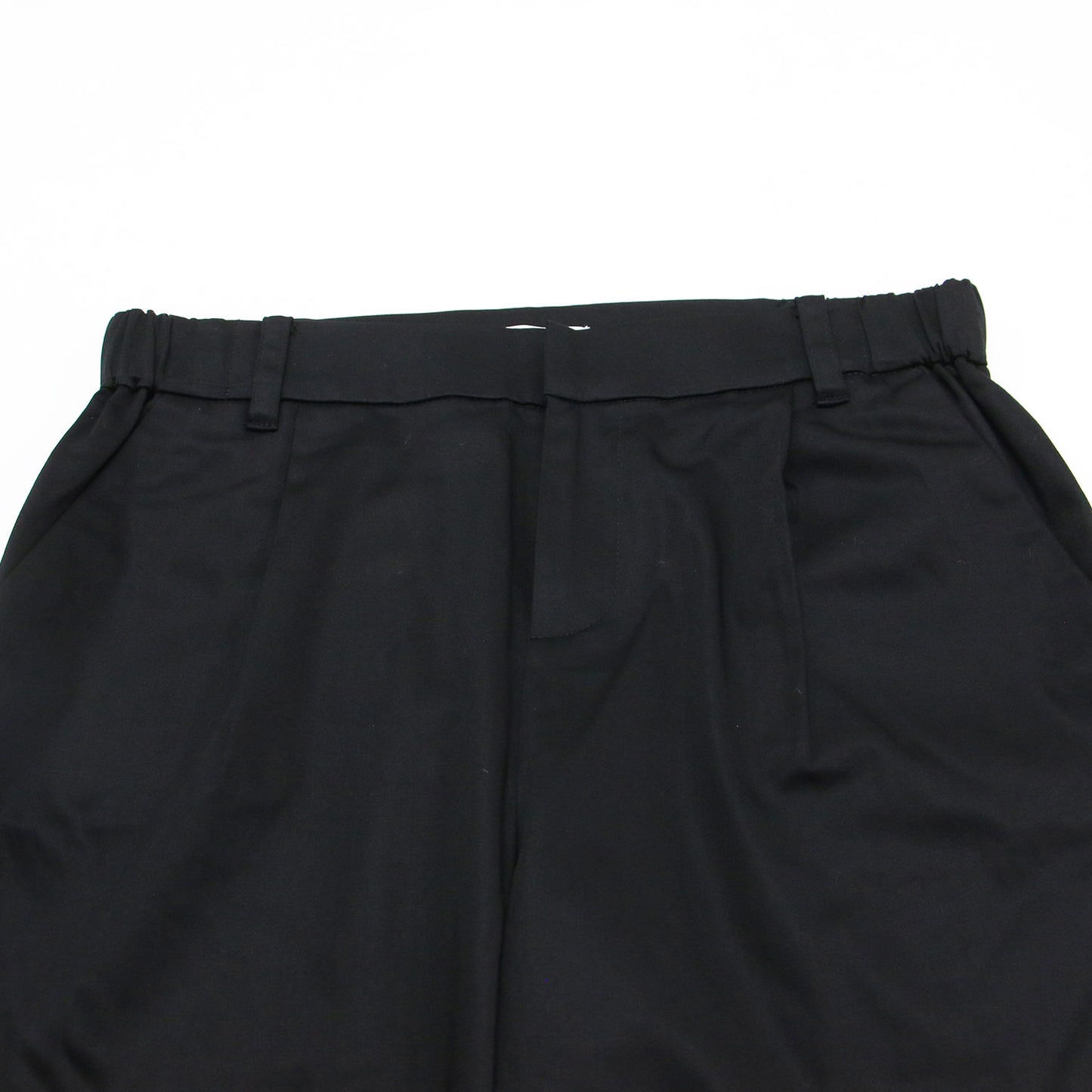 23春夏 裾ねじり テーパードパンツ / スラックス ジップフライ ギャザー
