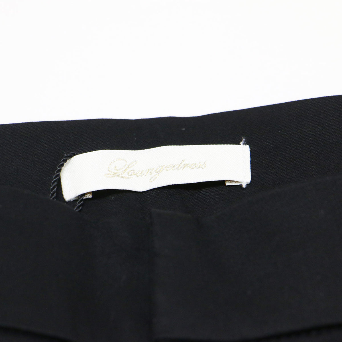 23春夏 裾ねじりパンツ / テーパード クロップド ウエストゴム 光沢 ストレッチ コットン ウォッシャブル