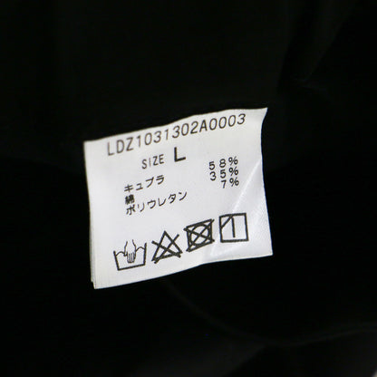 23春夏 裾ねじりパンツ / テーパード クロップド ウエストゴム 光沢 ストレッチ コットン ウォッシャブル