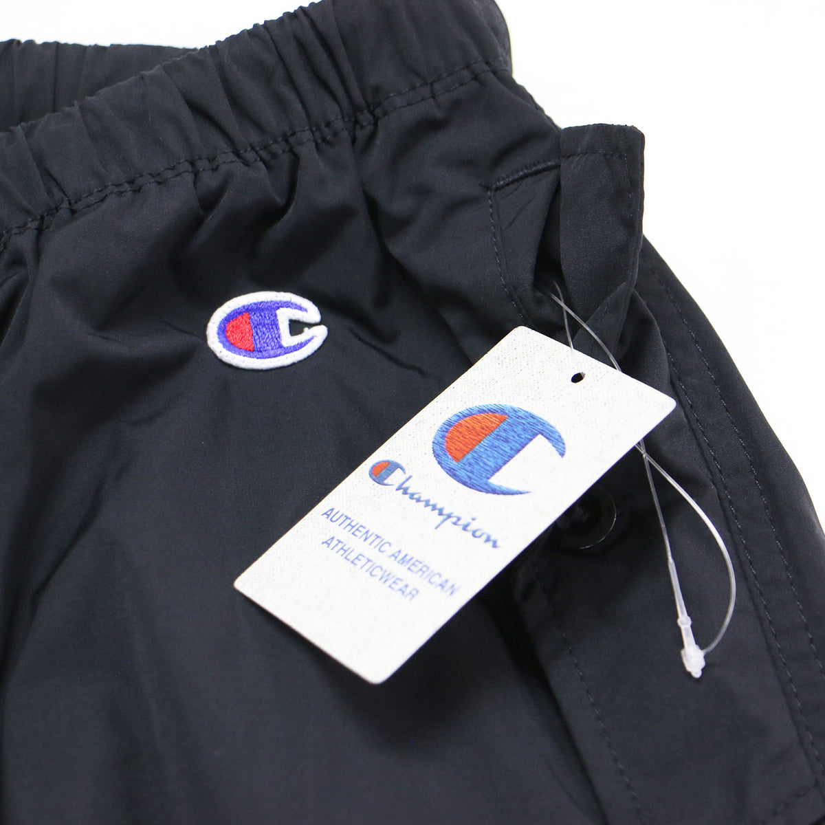 ナイロン ワンポイントロゴ ロングパンツ / LONG PANTS カーゴパンツ ウエストゴム ギャザー ドローコード