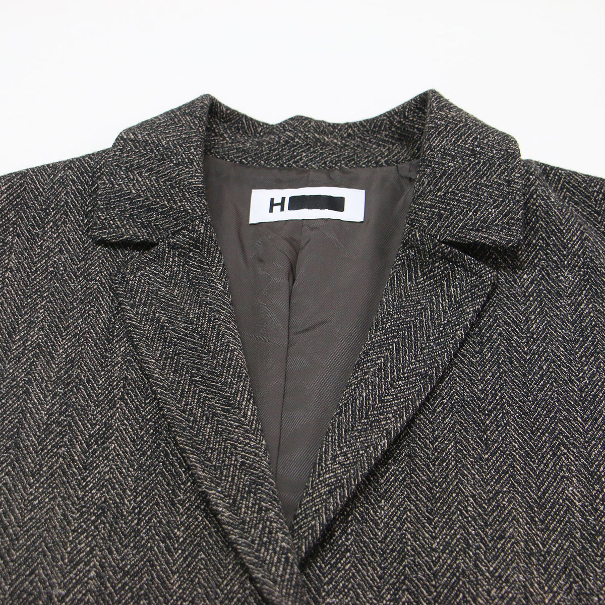 ヘリンボーン ツイード ロングベスト / HERRINGBONE TWEED GILET 1625-242-4494 / ジレ テーラード ノースリーブ スリット コットン ウール シルク