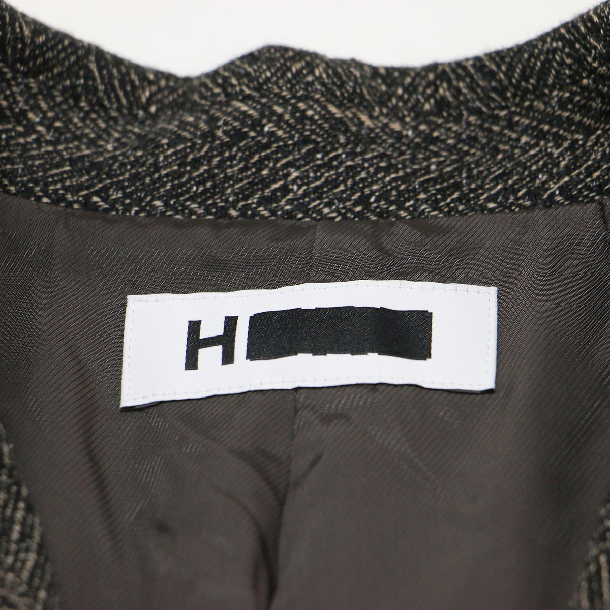 ヘリンボーン ツイード ロングベスト / HERRINGBONE TWEED GILET 1625-242-4494 / ジレ テーラード ノースリーブ スリット コットン ウール シルク