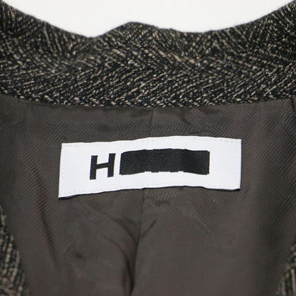 ヘリンボーン ツイード ロングベスト / HERRINGBONE TWEED GILET 1625-242-4494 / ジレ テーラード ノースリーブ スリット コットン ウール シルク