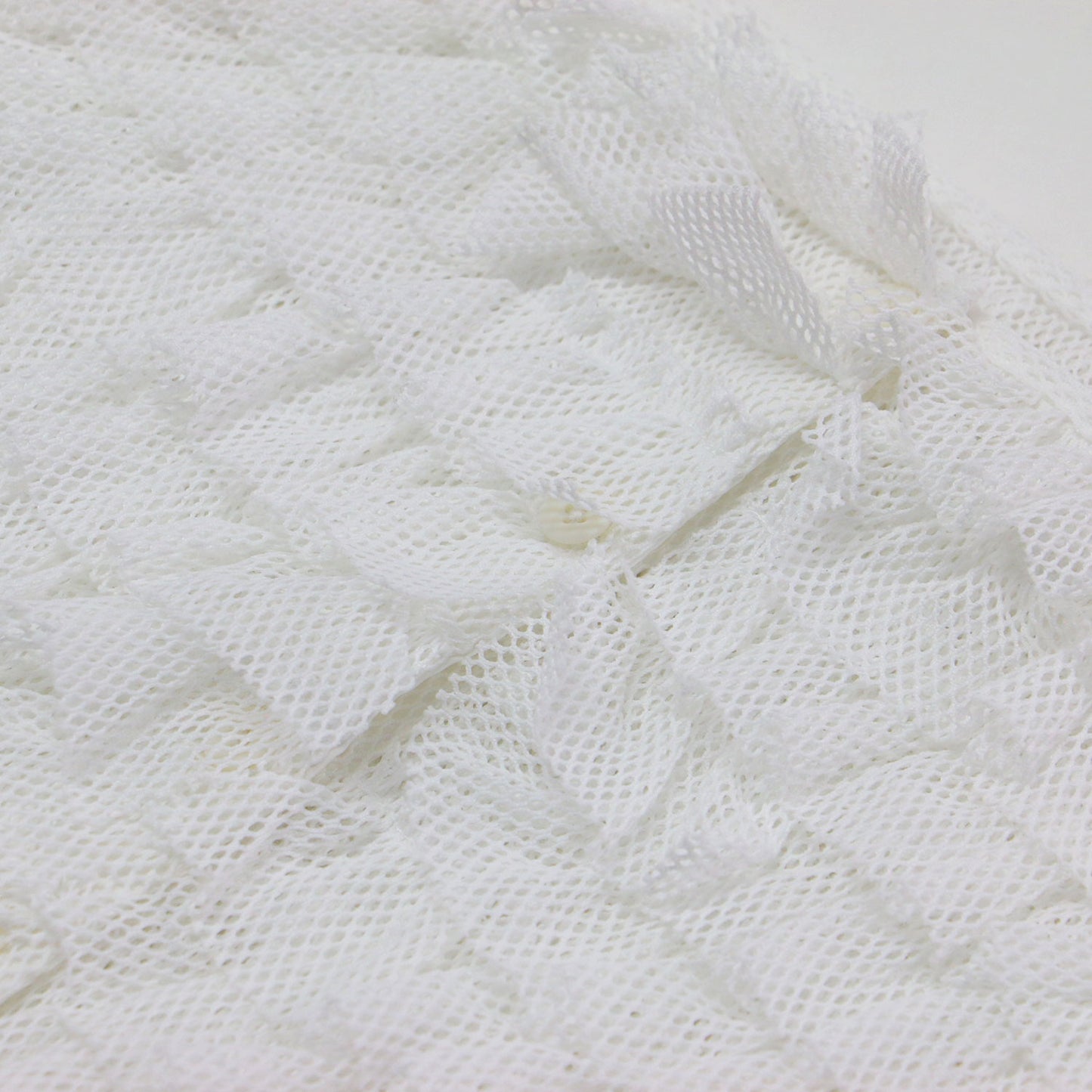 24秋冬 メッシュ ラッフル トップ / Mesh Ruffle Top プルオーバー キャミソール ショート丈 ノースリーブ フリル シアー
