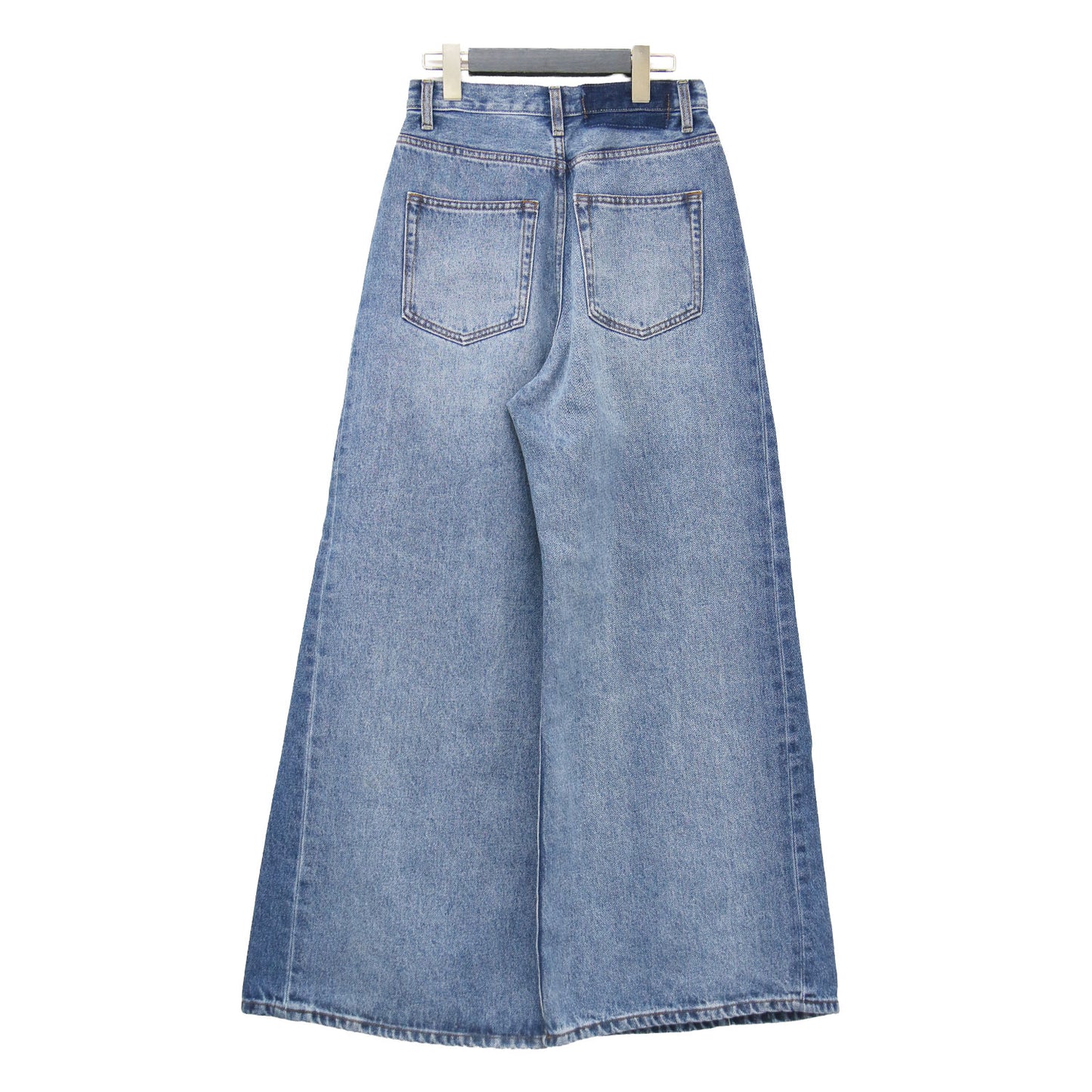 25春夏 リメイク ワイド デニム パンツ / REMAKE WIDE DENIM フルレングス ヴィンテージ加工 切替え コットン ウォッシャブル