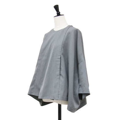 25春夏 ドレープ ジャケット / DRAPE JACKET 長袖 ミドル丈 ノーカラー アシンメトリー 変形 リラクシーシルエット